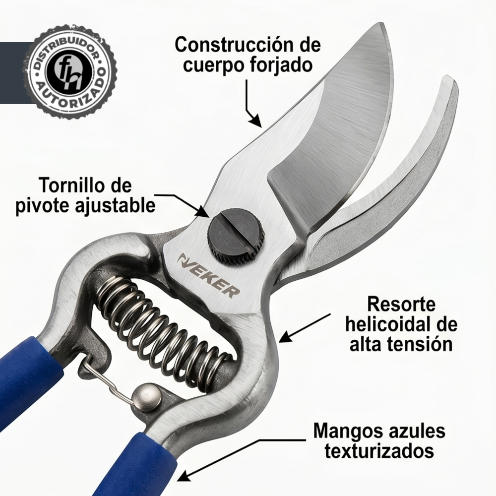 Tijera Manual Acero Forjada de Poda 8in Jardin Veker 12624