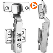 Bisagra Bidimensional Ducasse Cierre Suave Recta 4 Perforaciones