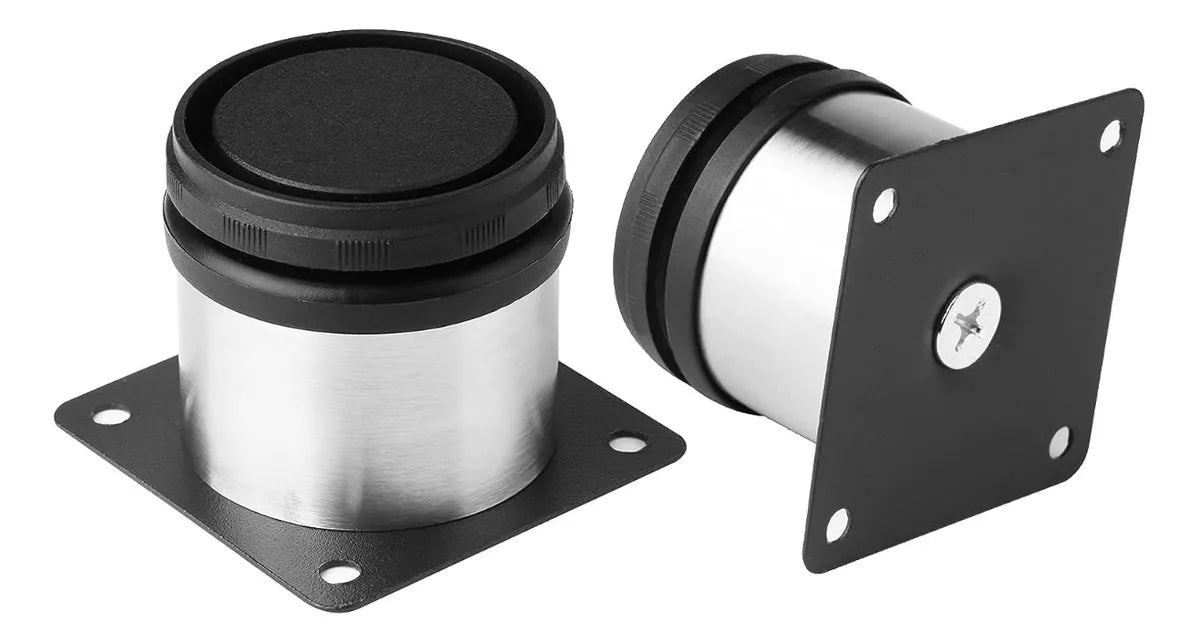 Pata Para Sofá y Muebles Regulable Redonda Acero Cromo 5-6 cm Con Tornillos