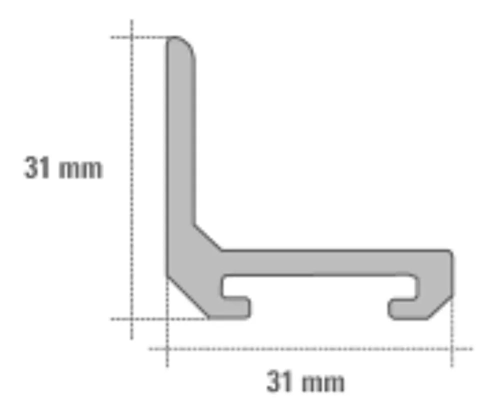 Conector Lateral Al Muro 43 Riel Portacenefa U21 Ducasse 1 Pieza