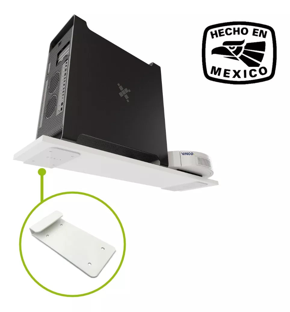 Soporte Oculto Blanco Mate Para Repisa Estante Flotante 2 Piezas