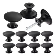 Jaladera De Botón Modelo "F" Negro Mate Con Tornillo