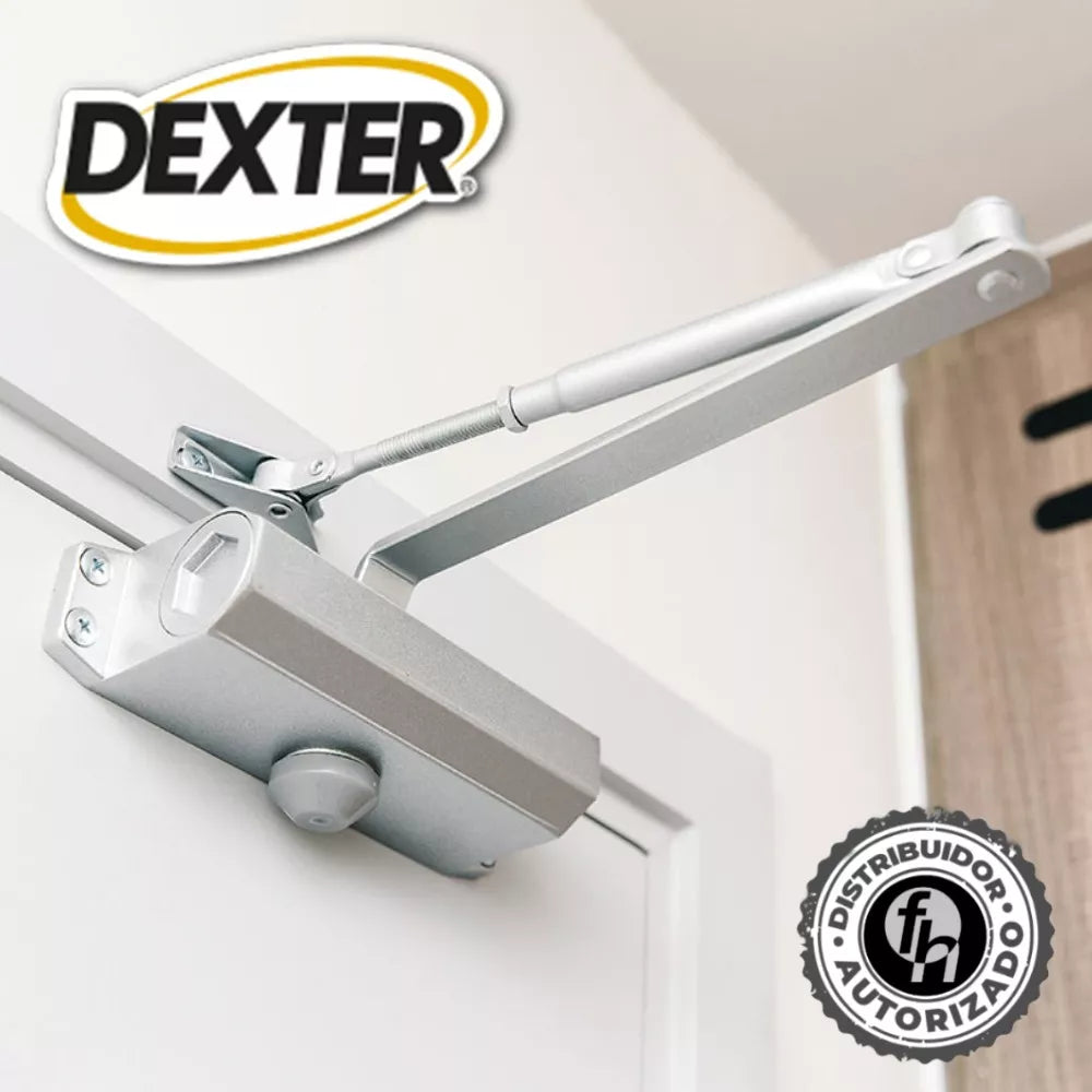 Cierrapuertas Hidráulico 2 Válvulas Dexter Aluminio Natural
