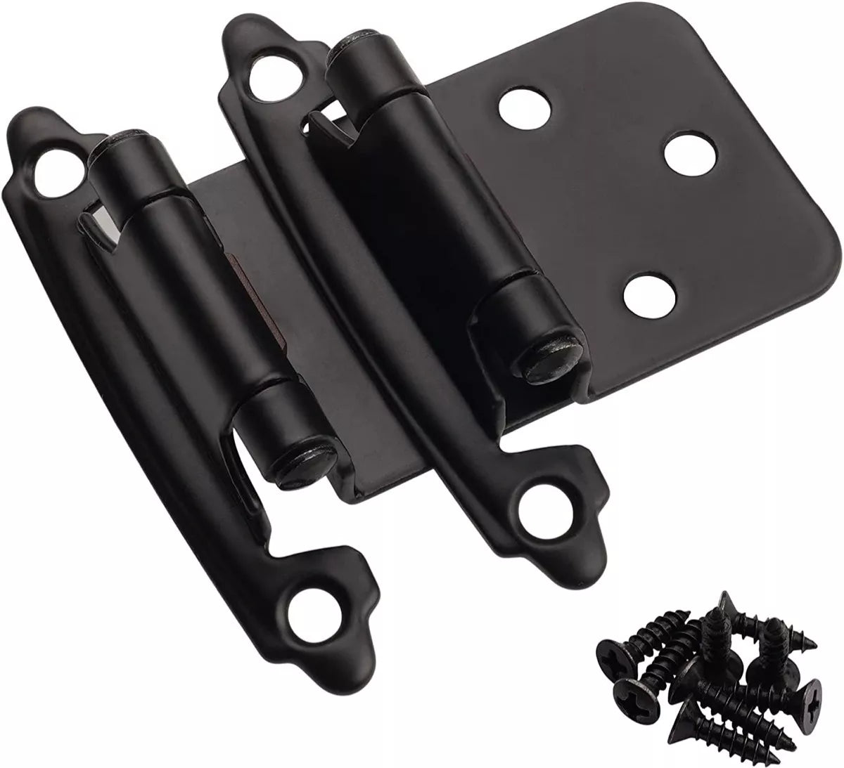 Bisagra De Parche Americana Color Negro Mate Con Tornillos