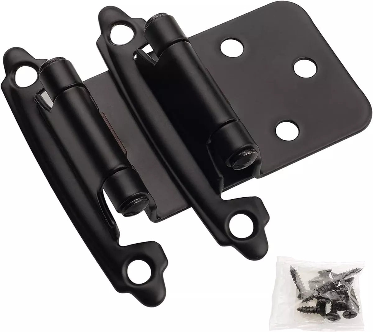Bisagra De Parche Americana Color Negro Mate Con Tornillos