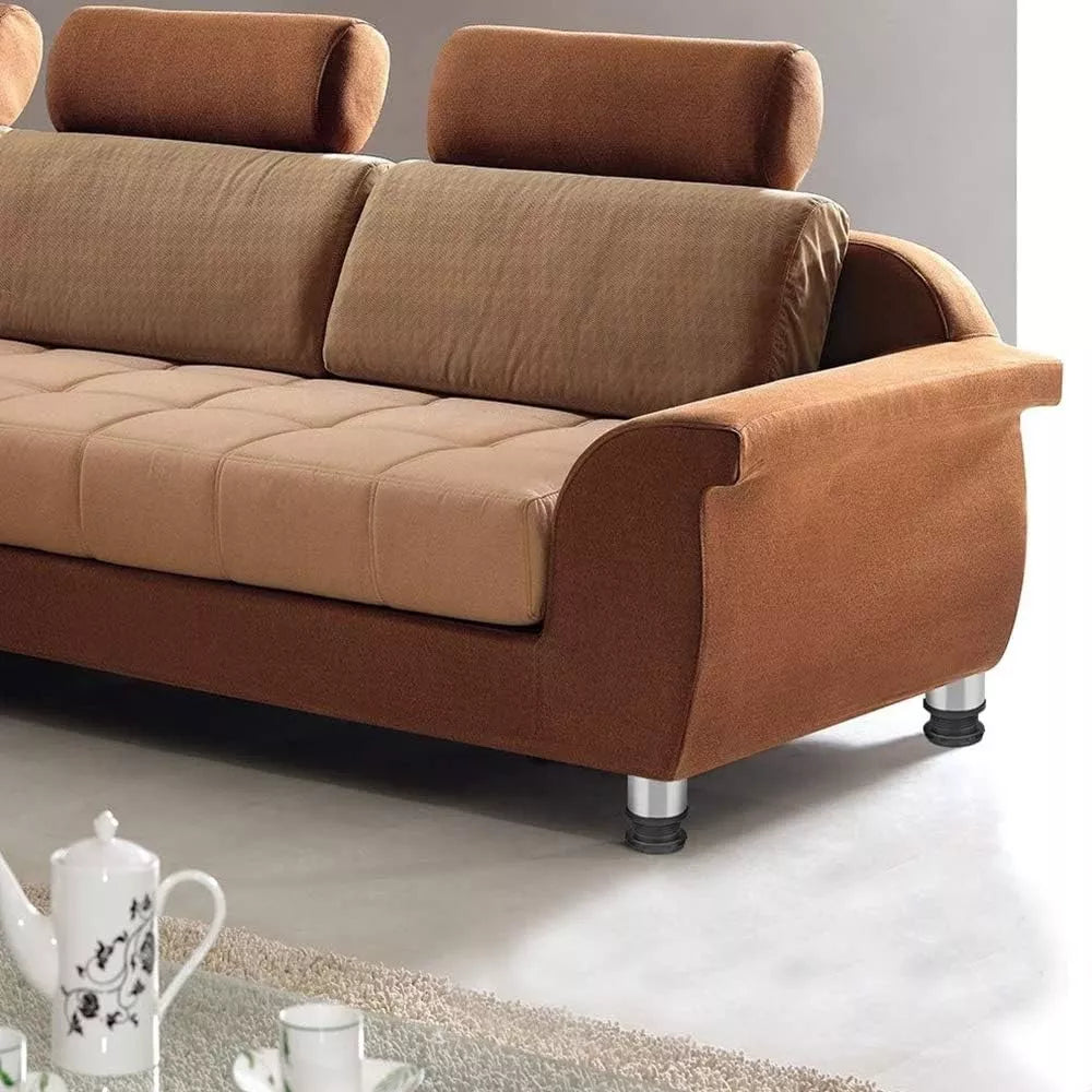 Pata Para Sofá y Muebles Regulable Redonda Acero Cromo 5-6 cm Con Tornillos