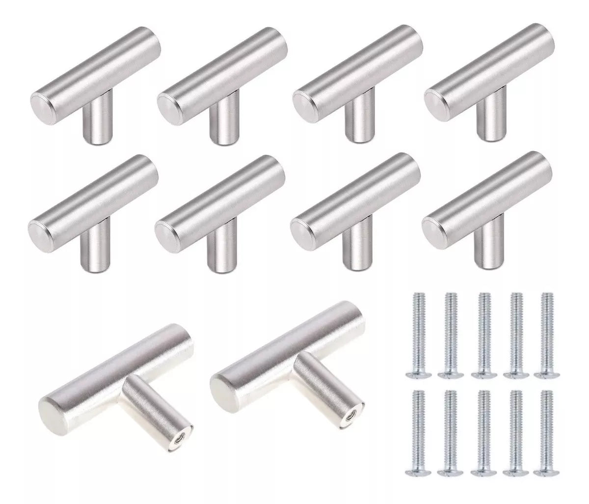Jaladera Manija De Barra Hueca 4 cm Acero Inoxidable Con Tornillo