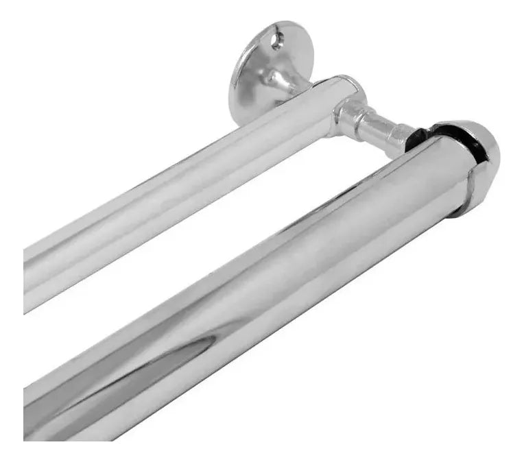 Soporte Doble Lateral Tubo Redondo Para Cortinero 1 Juego