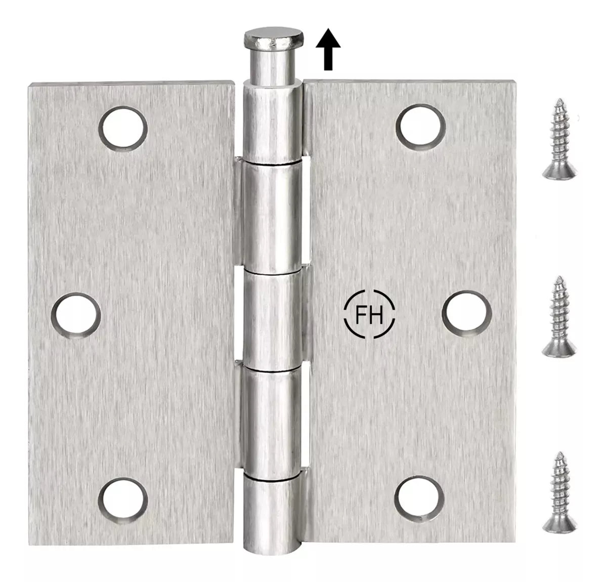 Bisagras 3x3 Pulgadas Para Puertas de Madera Níquel Satinado Con Tornillos