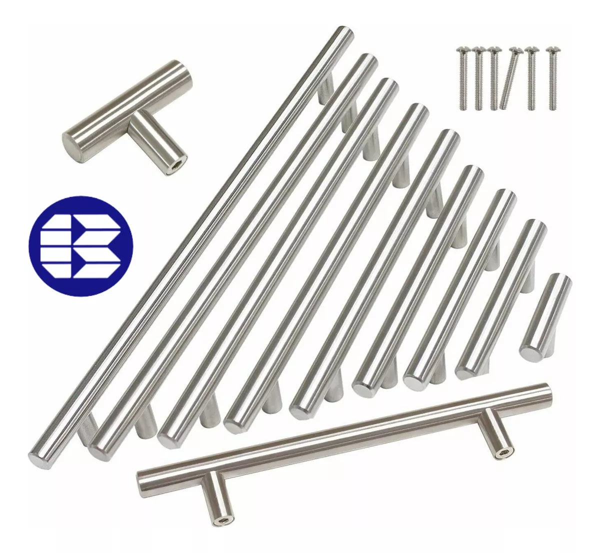 Jaladera Manija De Barra Hueca 49.6 cm Acero Inoxidable Con Tornillo