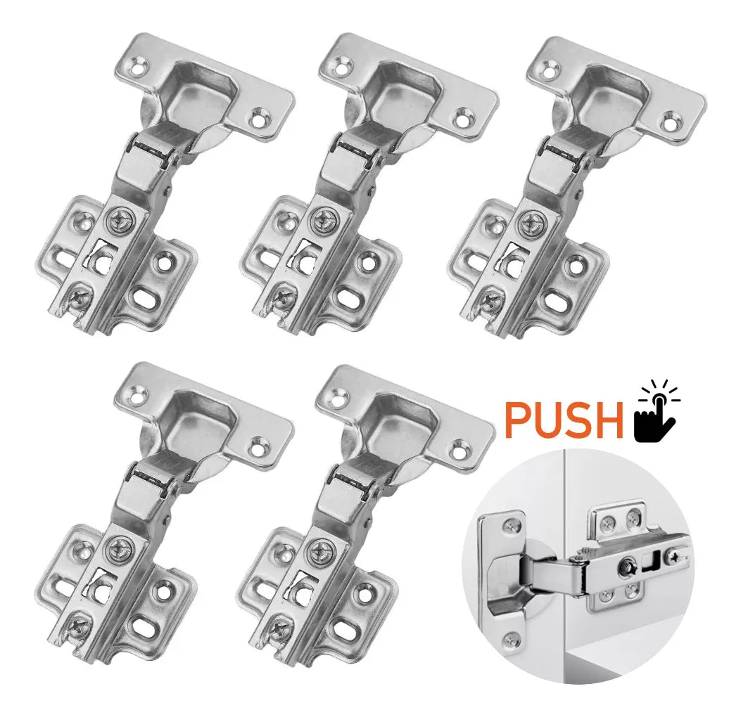 Bisagra Bidimensional Push Open Semi Curva/Media 35 mm Bolder