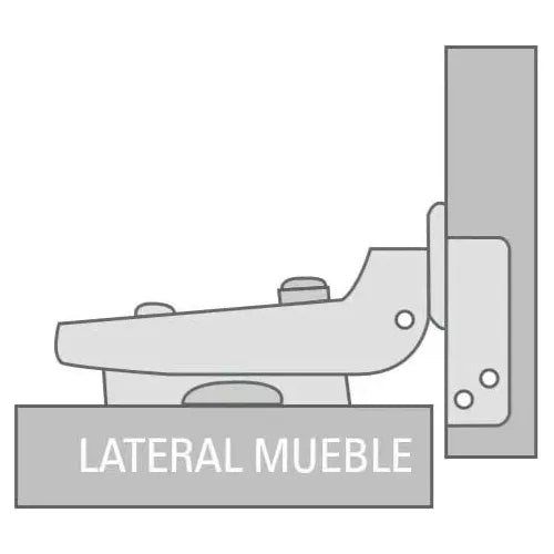 Bisagra Bidimensional Mini 26 mm Media con tornillos FH