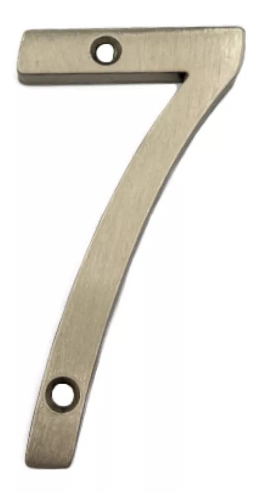 Números Residenciales Níquel Satinado Exterior Casa Altura 10 cm Aluminio 3D