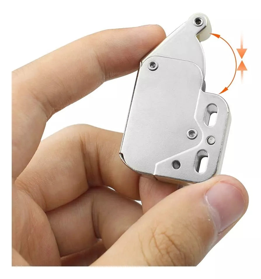 Kit Bisagra Bidimensional Push Open Recta + Resbalón Forzador Cerrajes