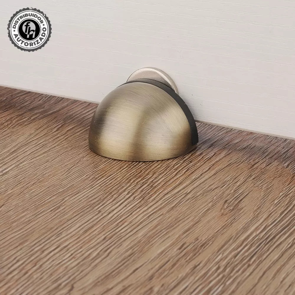 Tope Media Luna Magnético Para Puerta Latón Antiguo