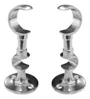 Soporte Doble Central Tubo Redondo Para Cortinero 1 Juego