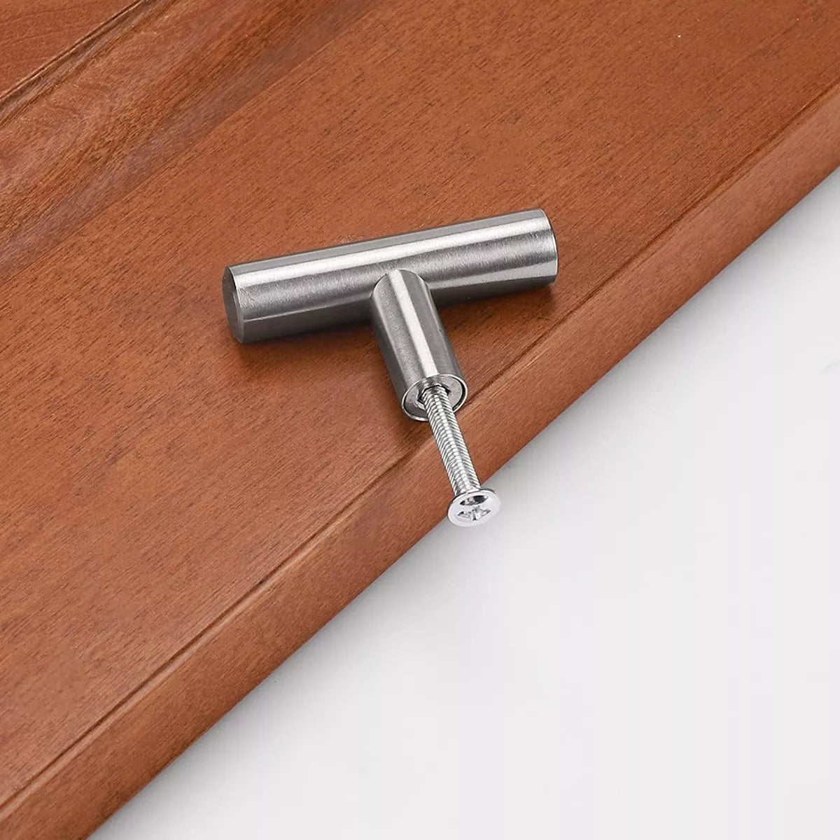 Jaladera Manija De Barra Hueca 4 cm Acero Inoxidable Con Tornillo