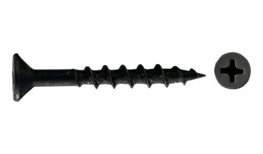 Tornillo Para Madera Aglomerado Negro 8x1 1/2'' Cruz Plana