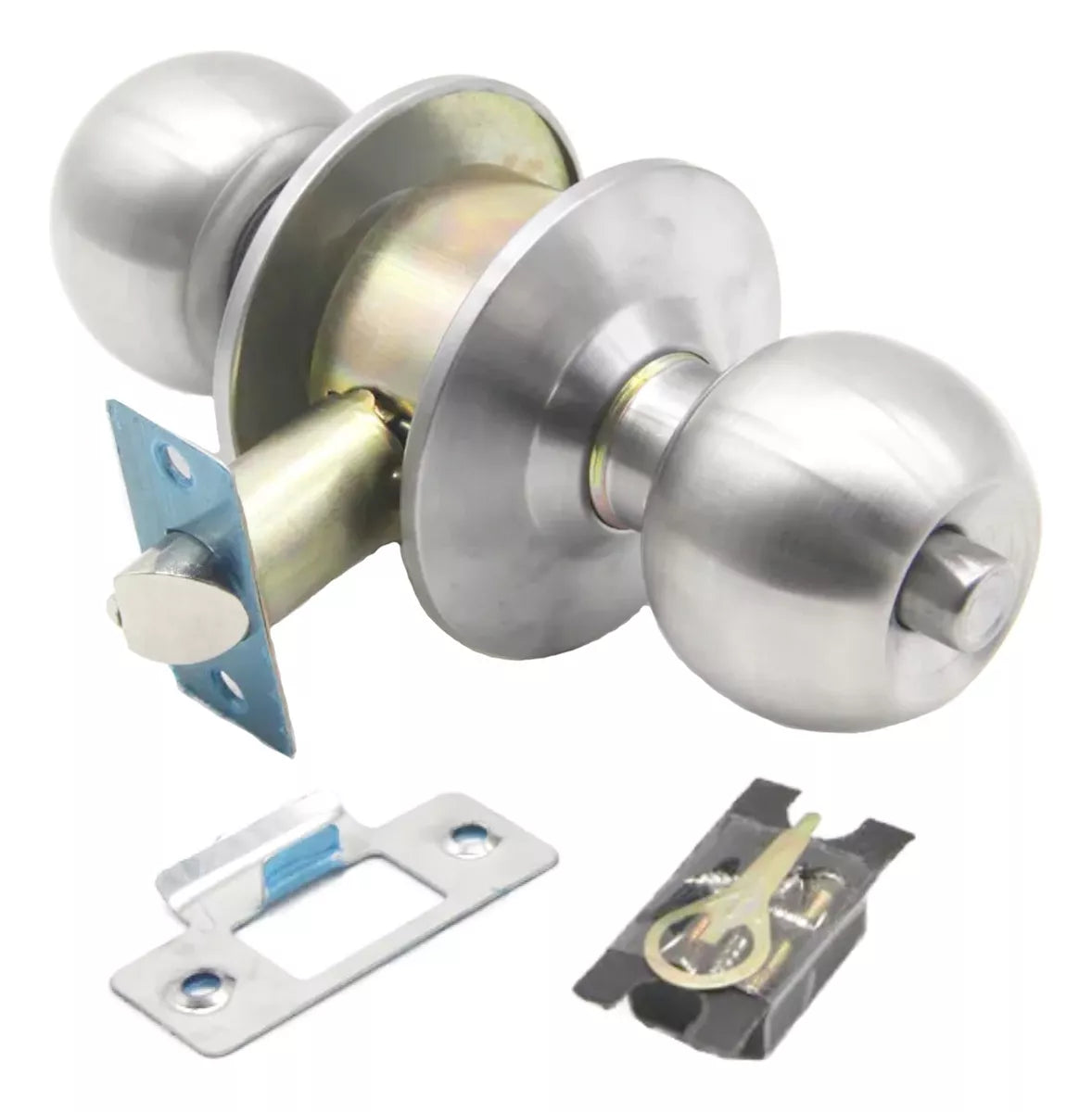 Cerradura Chapa De Perilla Baño Acero Inoxidable Feiteli