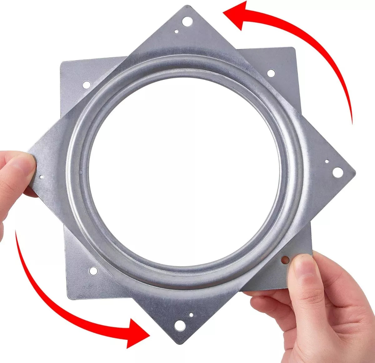 Placa Base Giratoria 6 Pulgadas Metálica Cuadrada Balero Plano Bolder