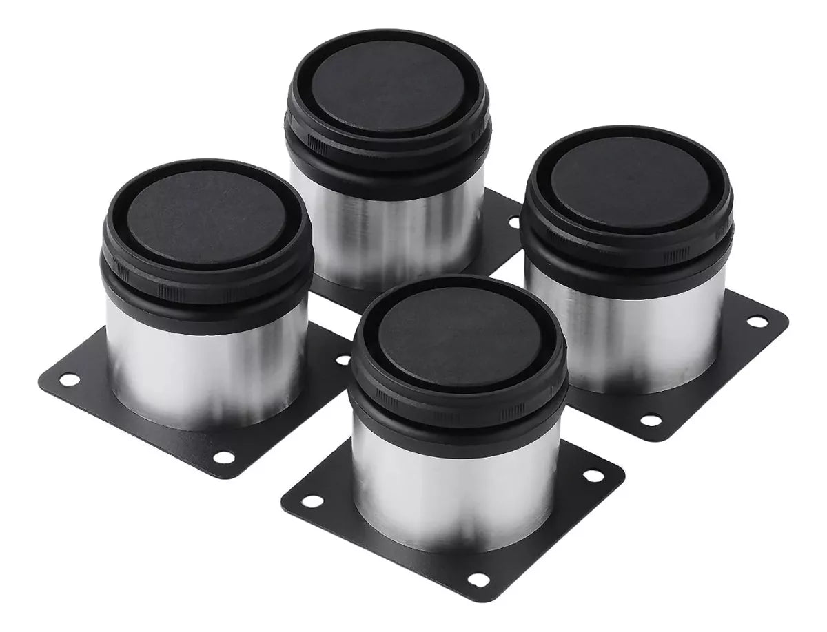 Pata Para Sofá y Muebles Regulable Redonda Acero Cromo 5-6 cm Con Tornillos