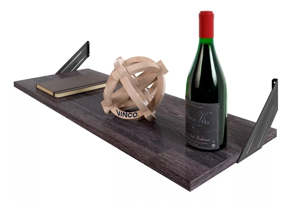 Repisa Estantería Melamina Espresso 80x30 cm Ménsula Minimalista Moderna