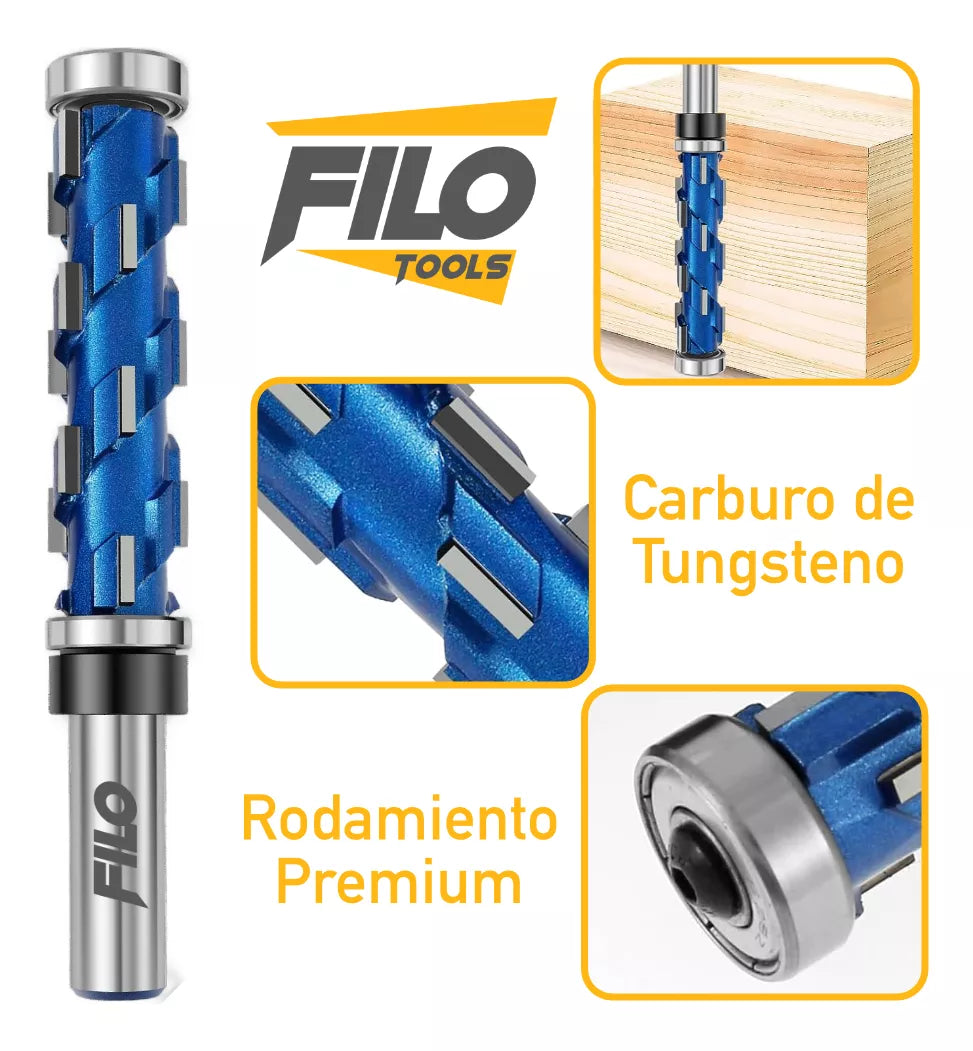 Broca Perfiladora Router "Helix" Doble Balero 1/2x3/4"