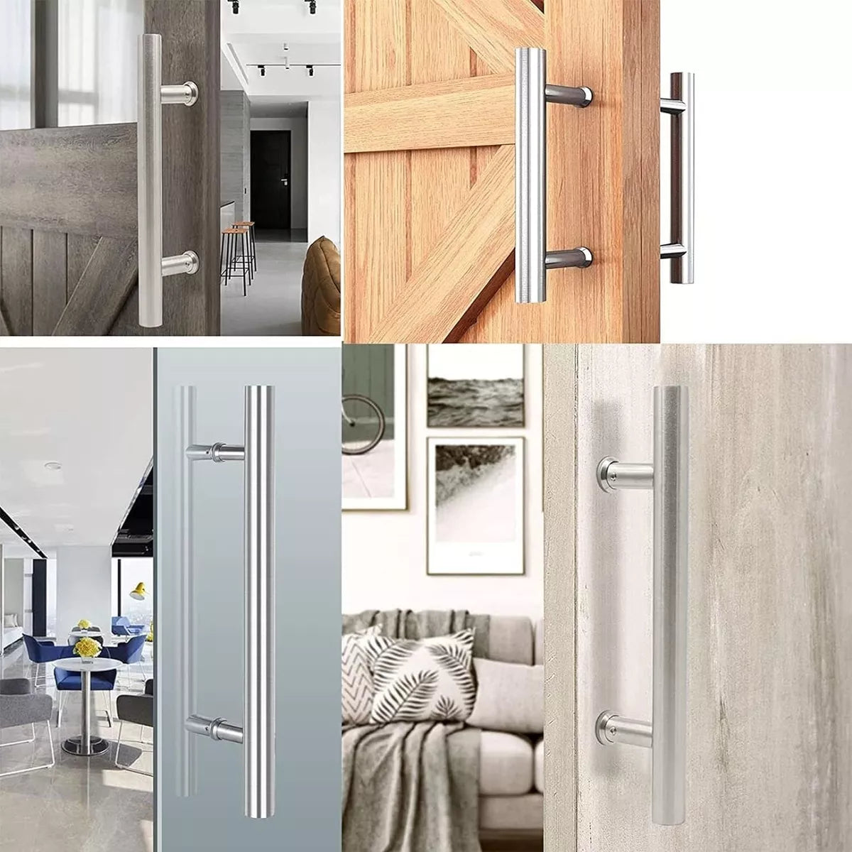 Jaladera Tipo "H" Puerta Principal Acero Inoxidable Dexter