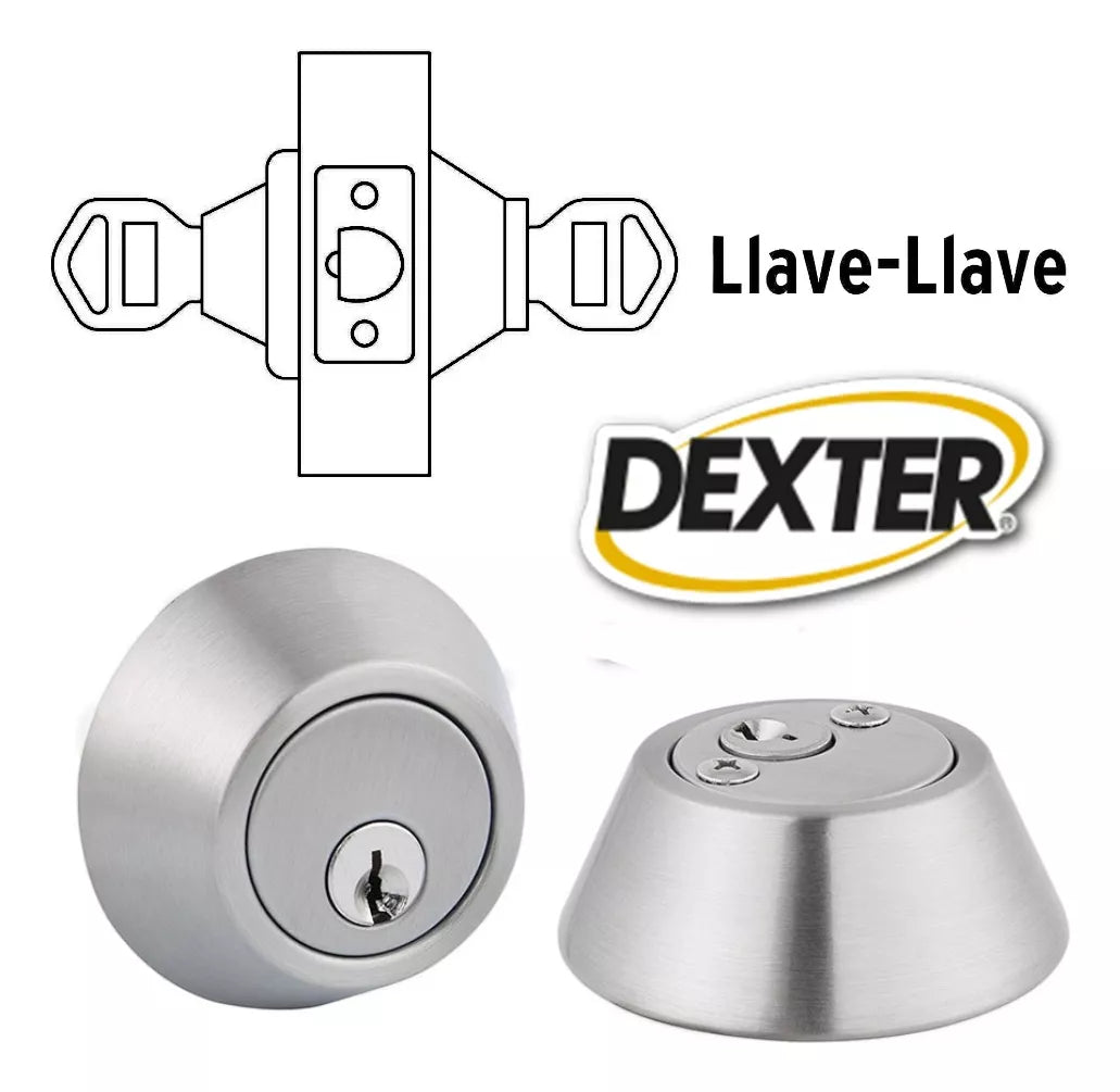 Cerrojo De Seguridad 6632 Llave/Llave Níquel Satinado Dexter