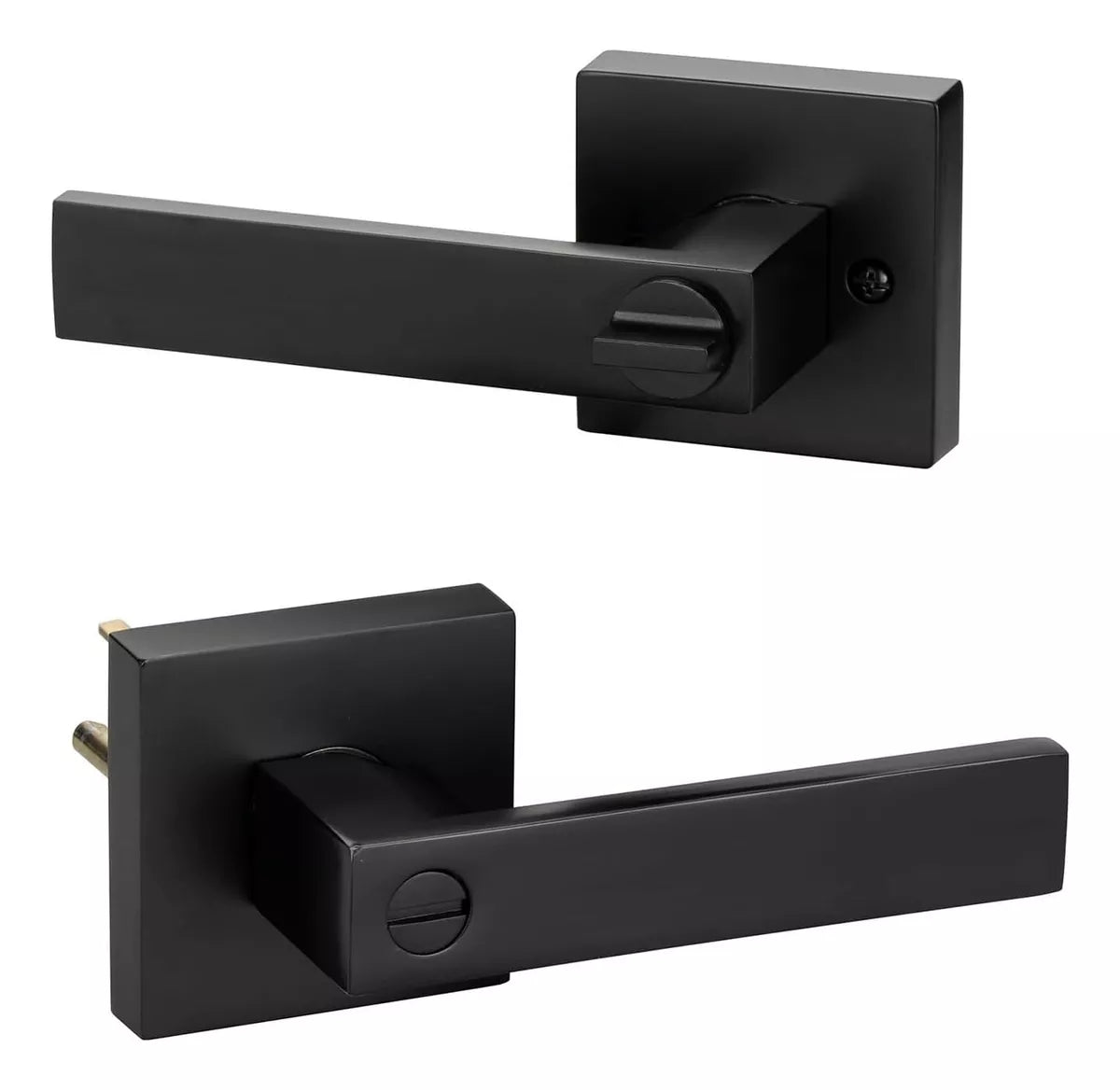 Cerradura Manija Cuadrada Baño Negro Mate 65192 Dexter