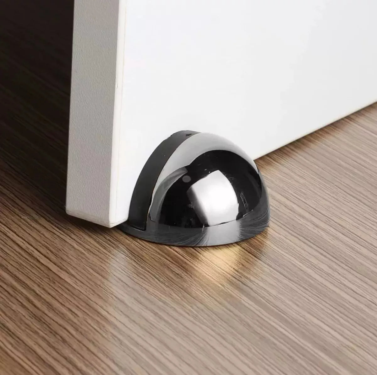Tope Media Luna Magnético Para Puerta Níquel Satinado