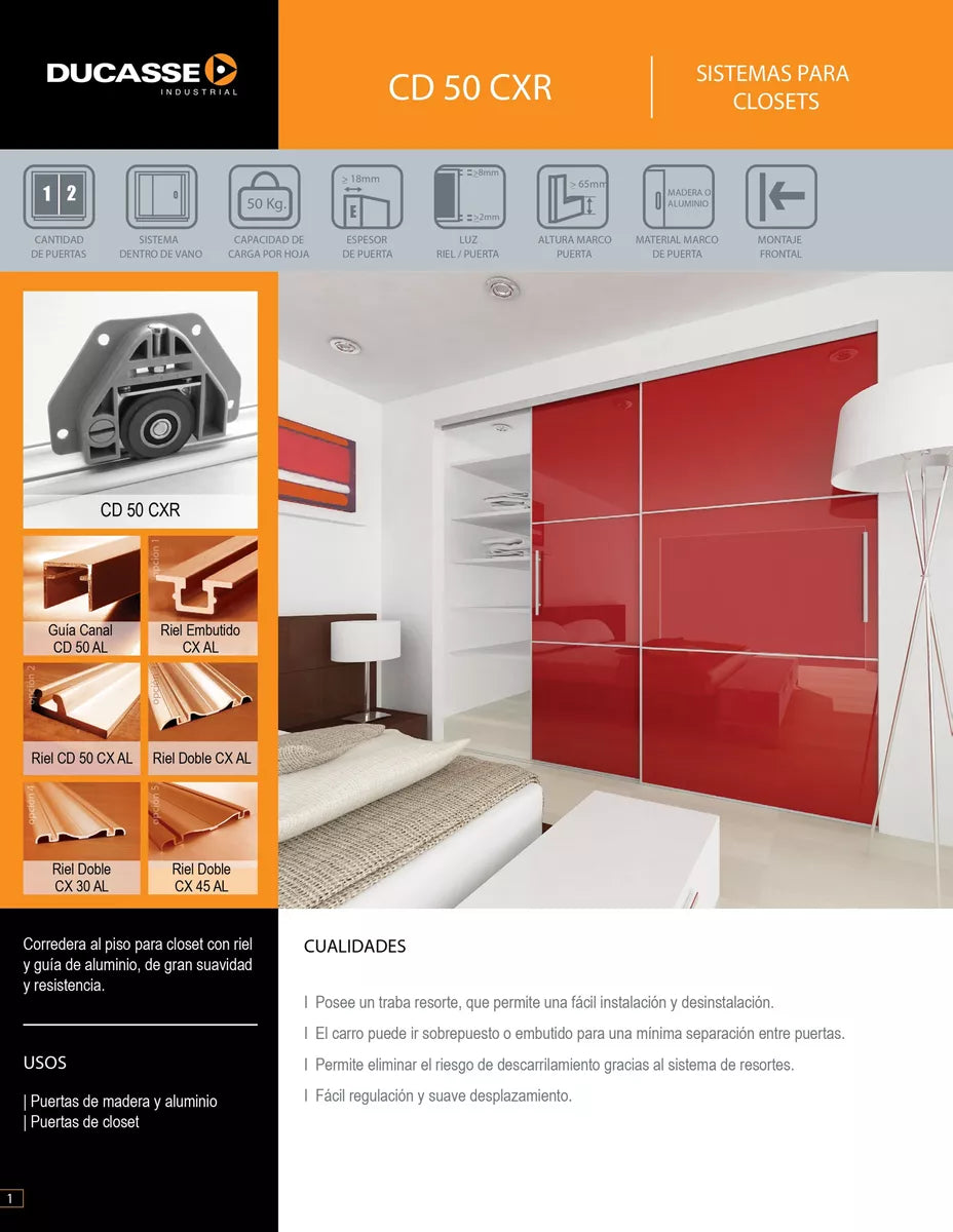 Sistema A Piso Para Closet CD-50 CXR Ducasse