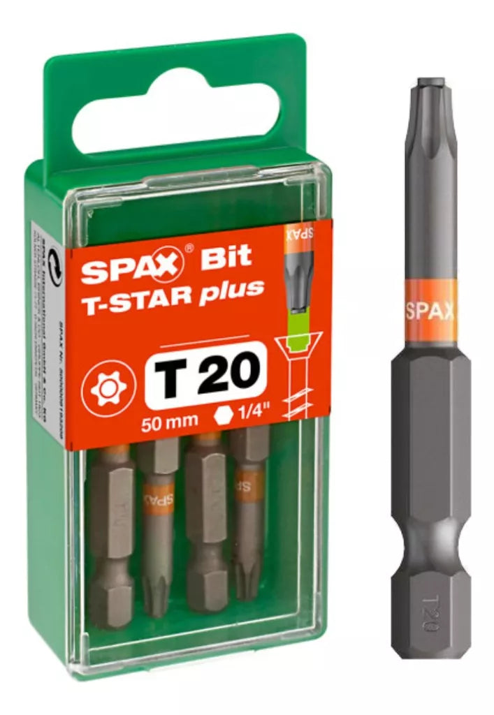 Punta Torx Para Tornillo Spax T-Star Plus T20x50 mm