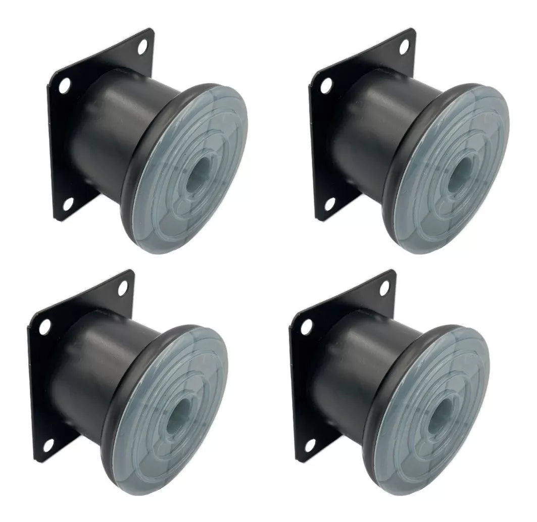 Pata Para Sofá y Muebles Redonda Acero Negro Mate 5 cm Con Tornillos