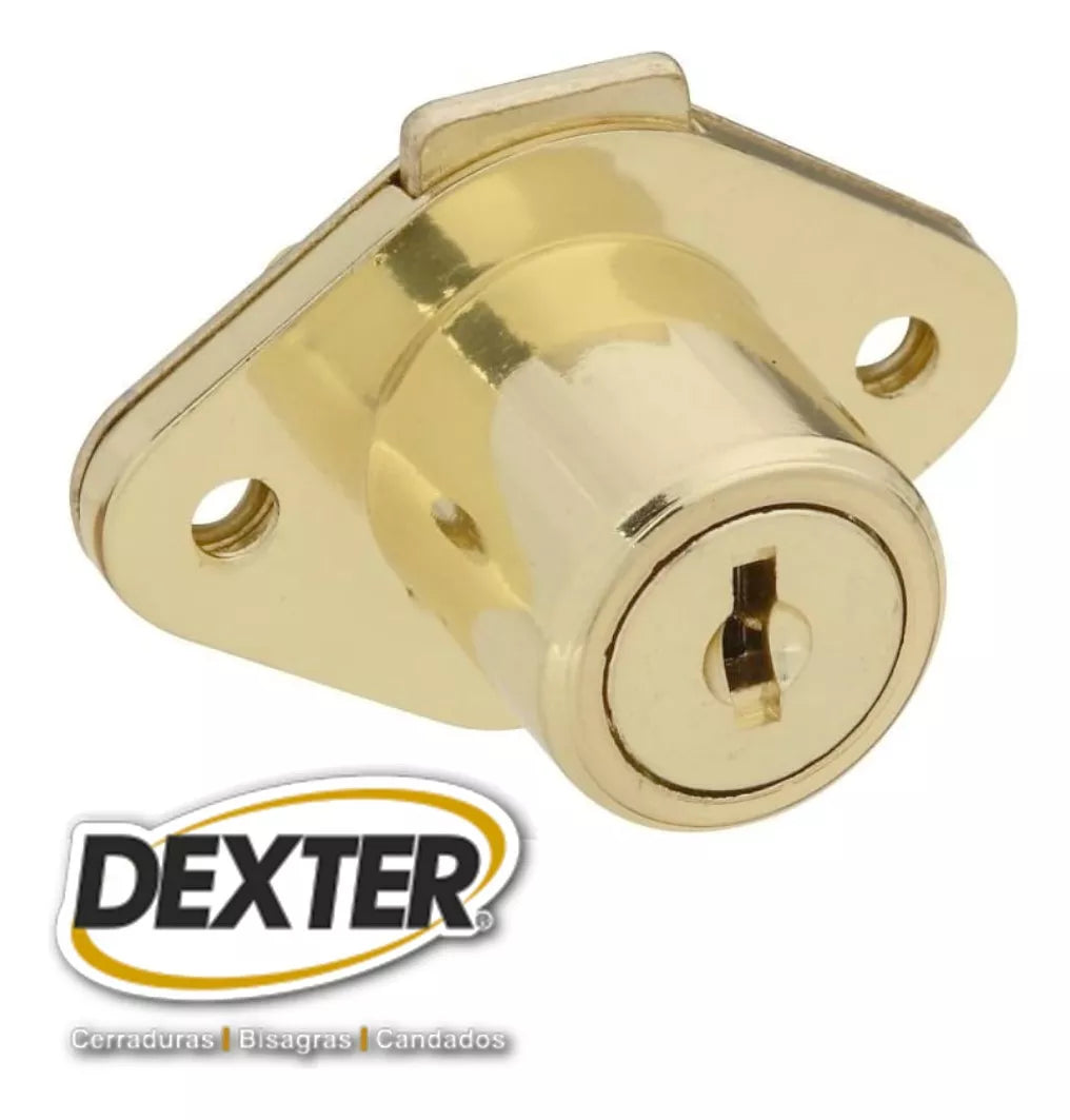 Cerradura Chapa Cocol Dexter Latón Brillante 6843 Para Mueble