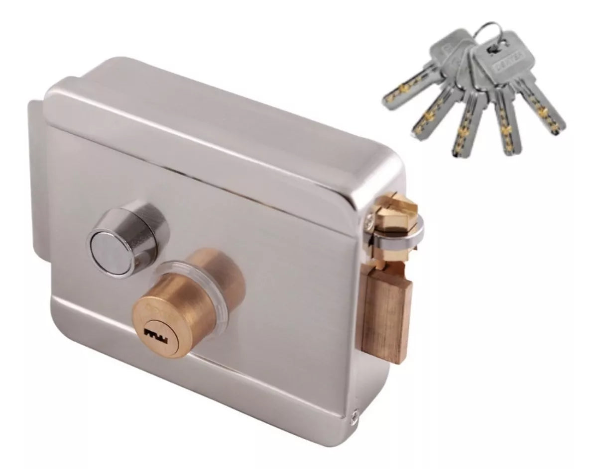 Cerradura Sobreponer Eléctrica Dexter Botón Llave Puntos