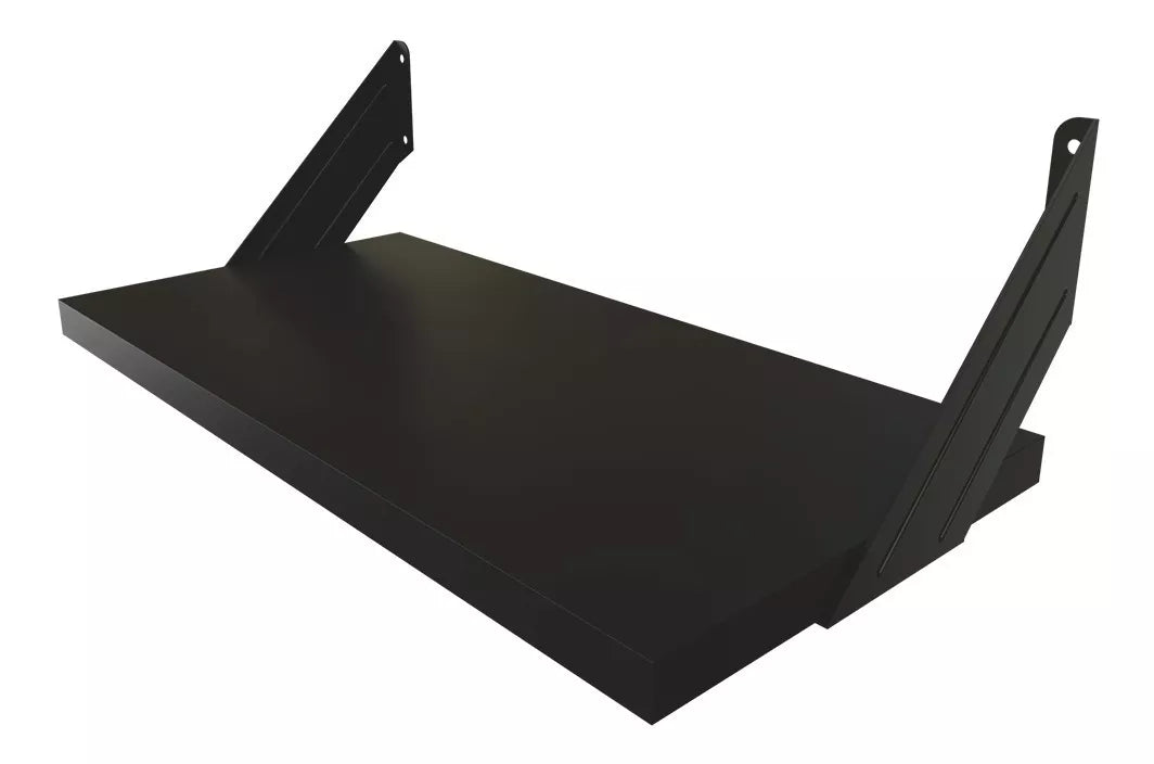 Repisa Estantería Melamina Negro 50x20 cm Soporte Negro Minimalista Moderna