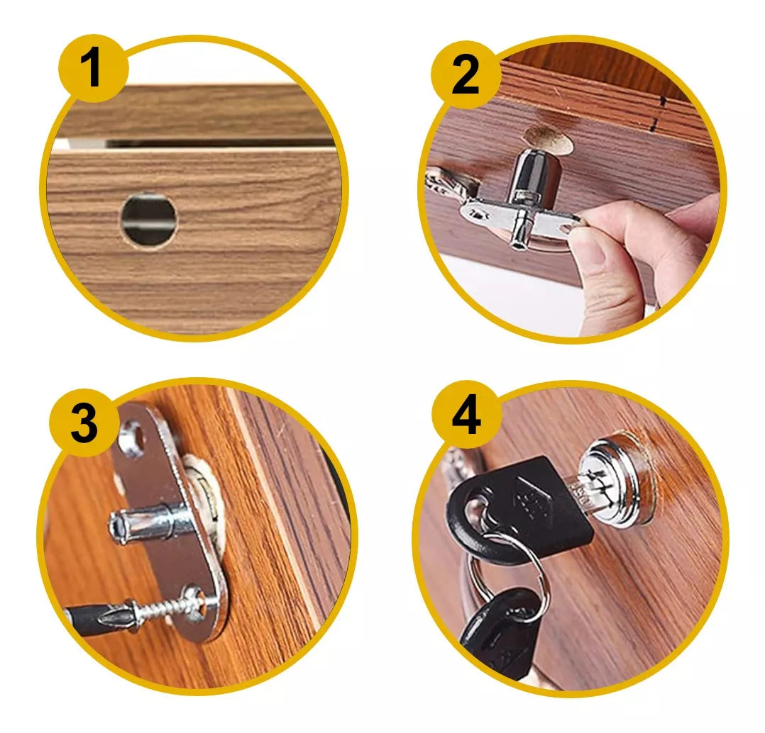Cerradura Puerta Corrediza 5831 Cromo Dexter