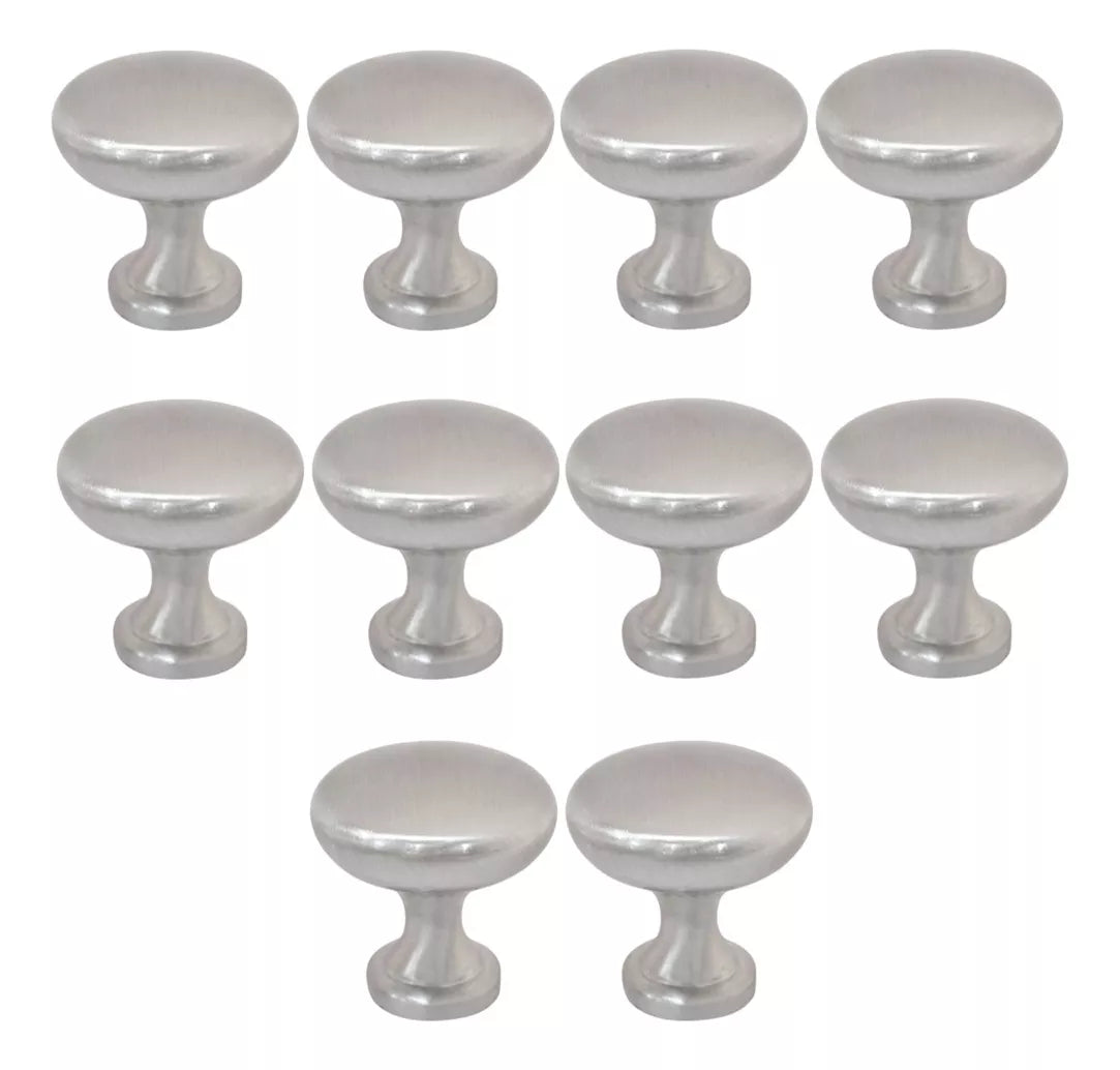 Jaladera De Botón Praga Níquel Satinado Handy Home