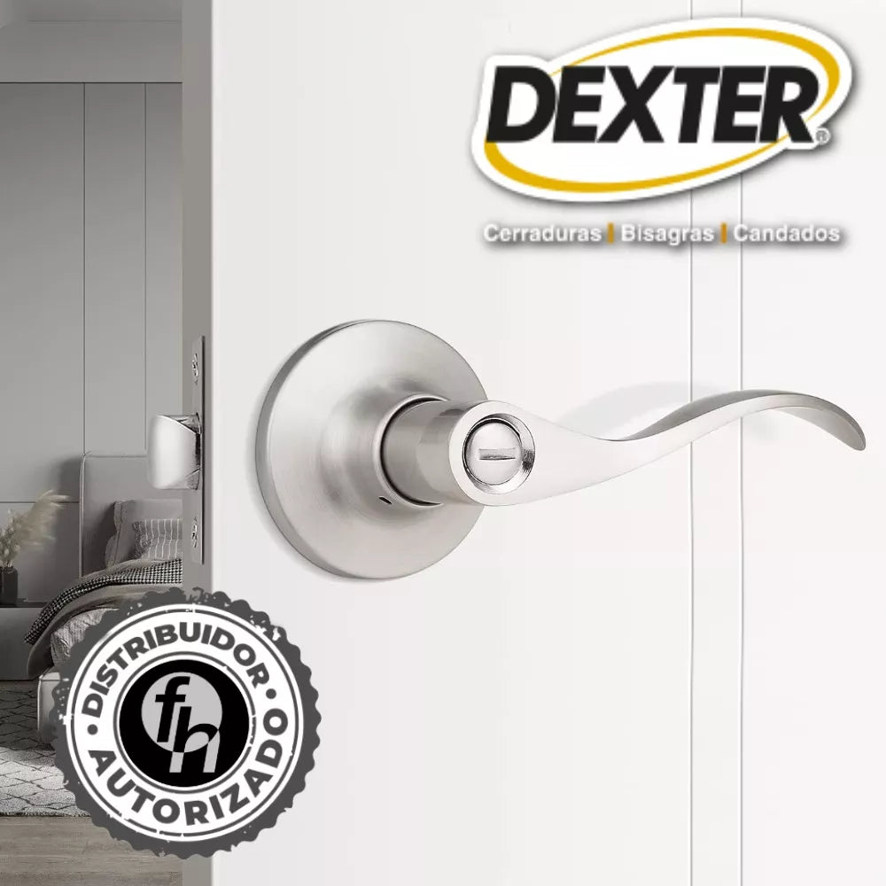 Cerradura Mercurio Níquel Satinado Puerta Baño 5821 Dexter