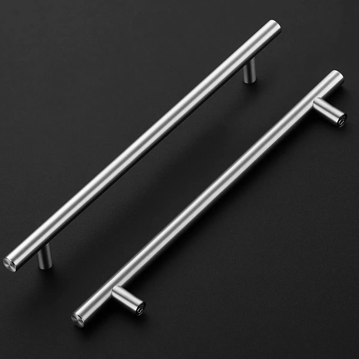 Jaladera Manija De Barra Hueca 40 cm Acero Inoxidable Con Tornillo