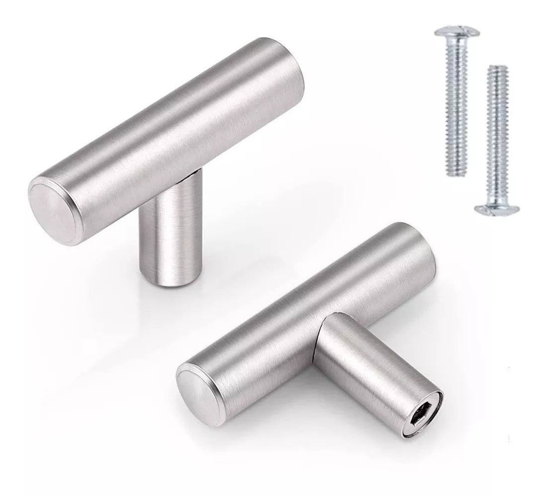 Jaladera Manija De Barra Hueca 4 cm Acero Inoxidable Con Tornillo