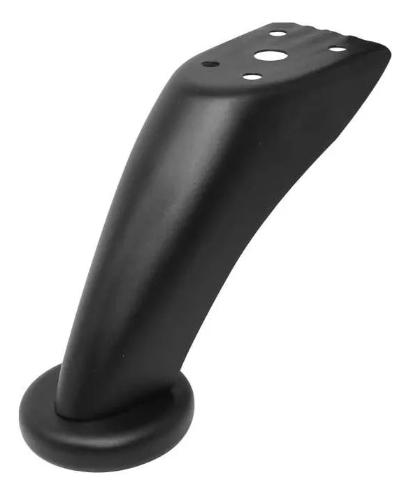 Pata Para Sofá y Muebles Curva 9 cm Acero Negro Mate Con Tornillos