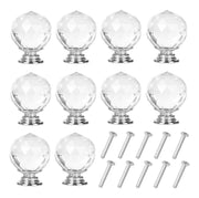 Perillas Jaladera De Cristal 30 mm Cromo Forma De Esfera