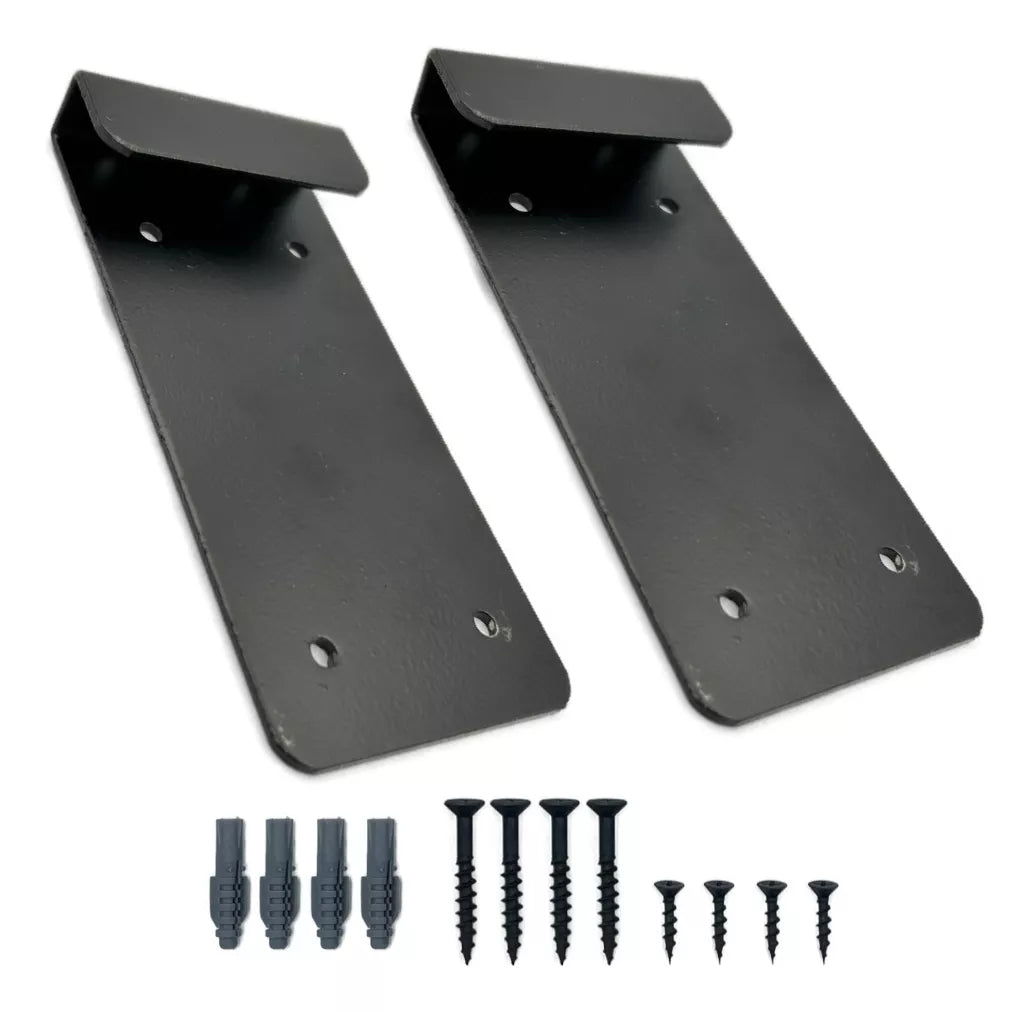 Soporte Oculto Negro Para Repisa Estante Flotante 2 Piezas