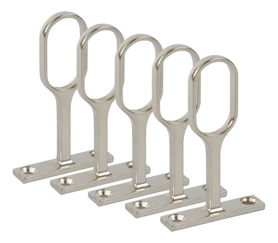 Soporte Central Zamak Tubo Ovalado Para Closet