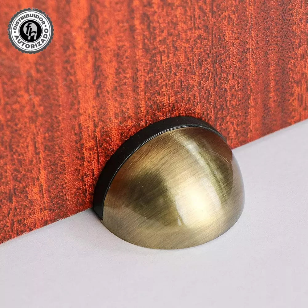 Tope Media Luna Para Puerta Latón Antiguo Con Tornillos