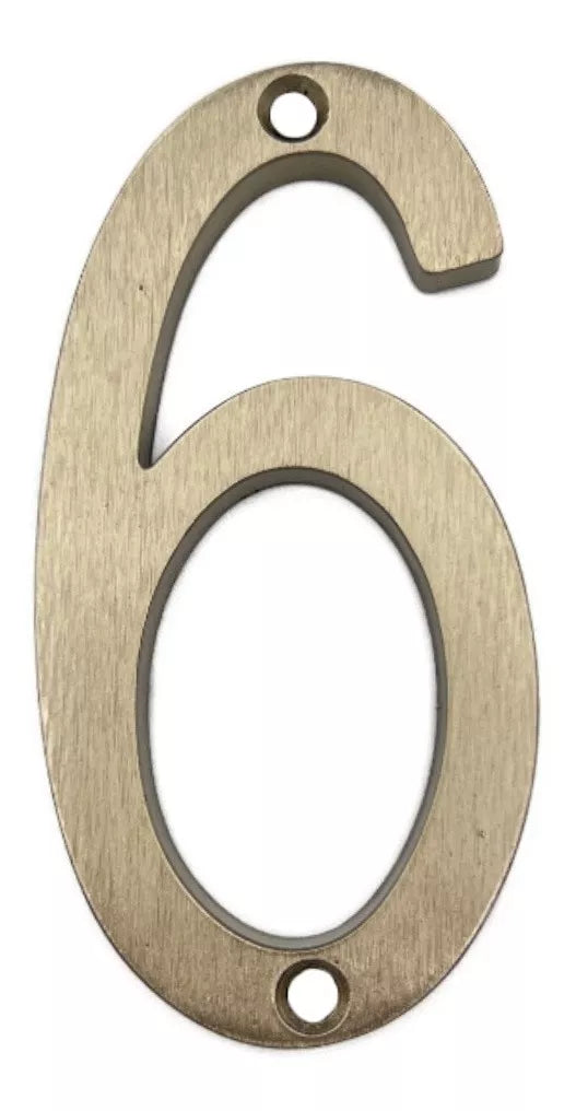 Números Residenciales Níquel Satinado Exterior Casa Altura 10 cm Aluminio 3D