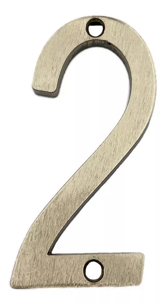 Números Residenciales Níquel Satinado Exterior Casa Altura 10 cm Aluminio 3D