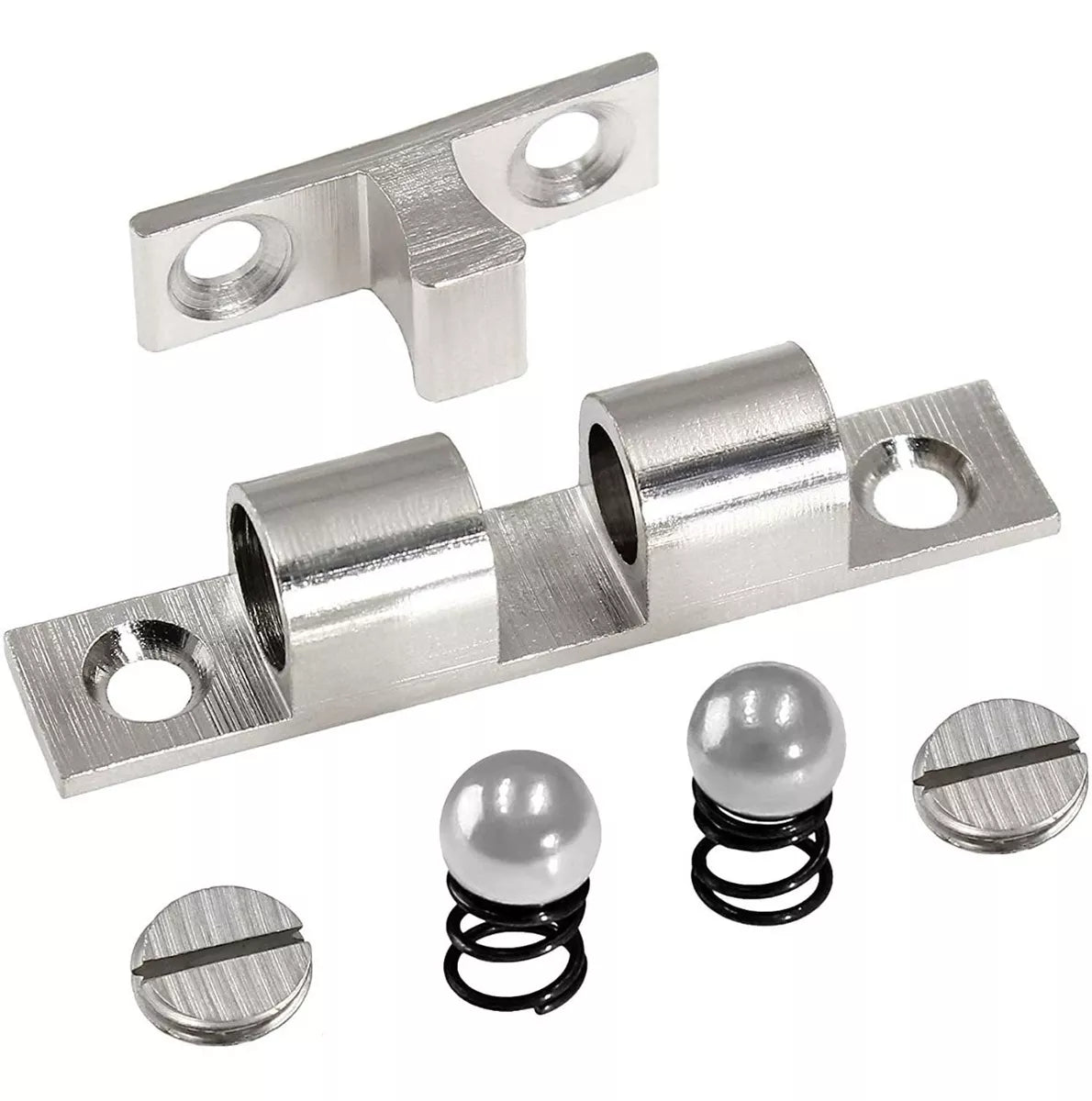 Resbalón Doble Bala Grande 60 mm Níquel Satinado 50 Piezas